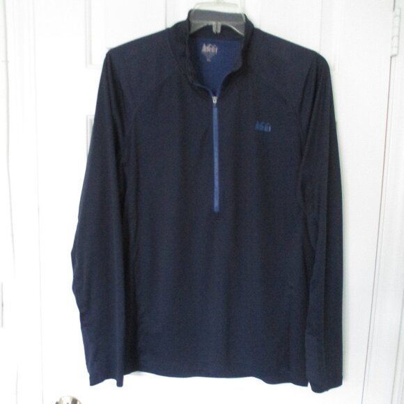REI Mens L/S Dark Blue 1/2 Zip Lightweight Active Running Top - Size XL - Picture 3 of 3